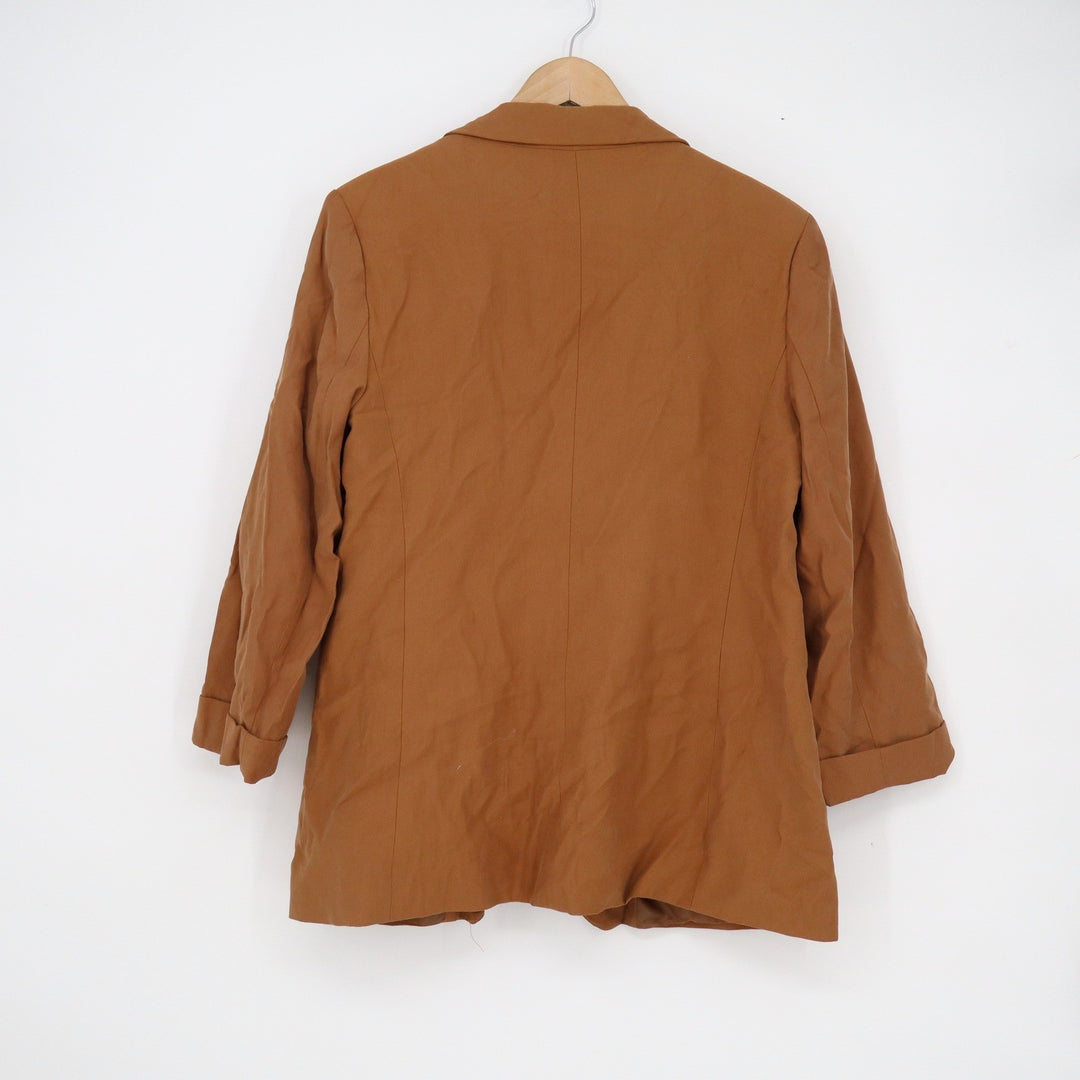 Philosophy Republic Clothing Camel Brown Open Front Blazer Jacket Large