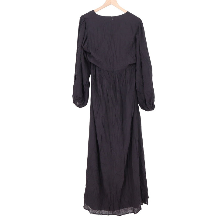 Showpo Paige Side Cut Out Balloon Sleeve Maxi Dress Black US 12 SD22070023