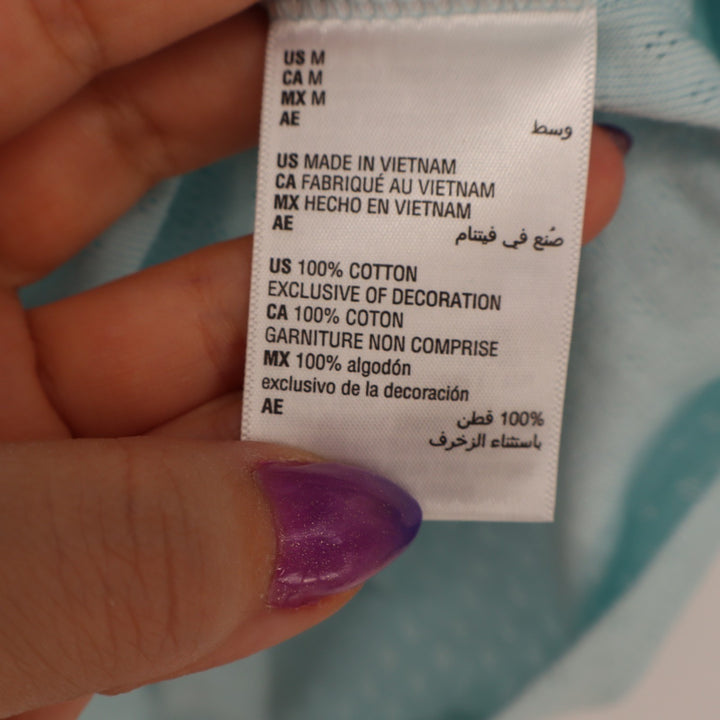 Charter Club Intimates Pajama Top Womens Medium Light Blue Cotton Scoop Neck