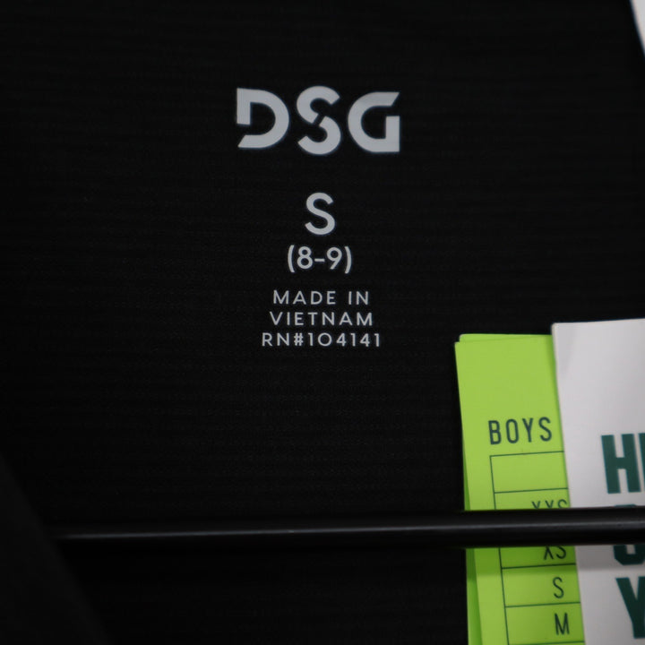 DSG Boys Movement Tee Pure Black Short Sleeve Performance Shirt Size S