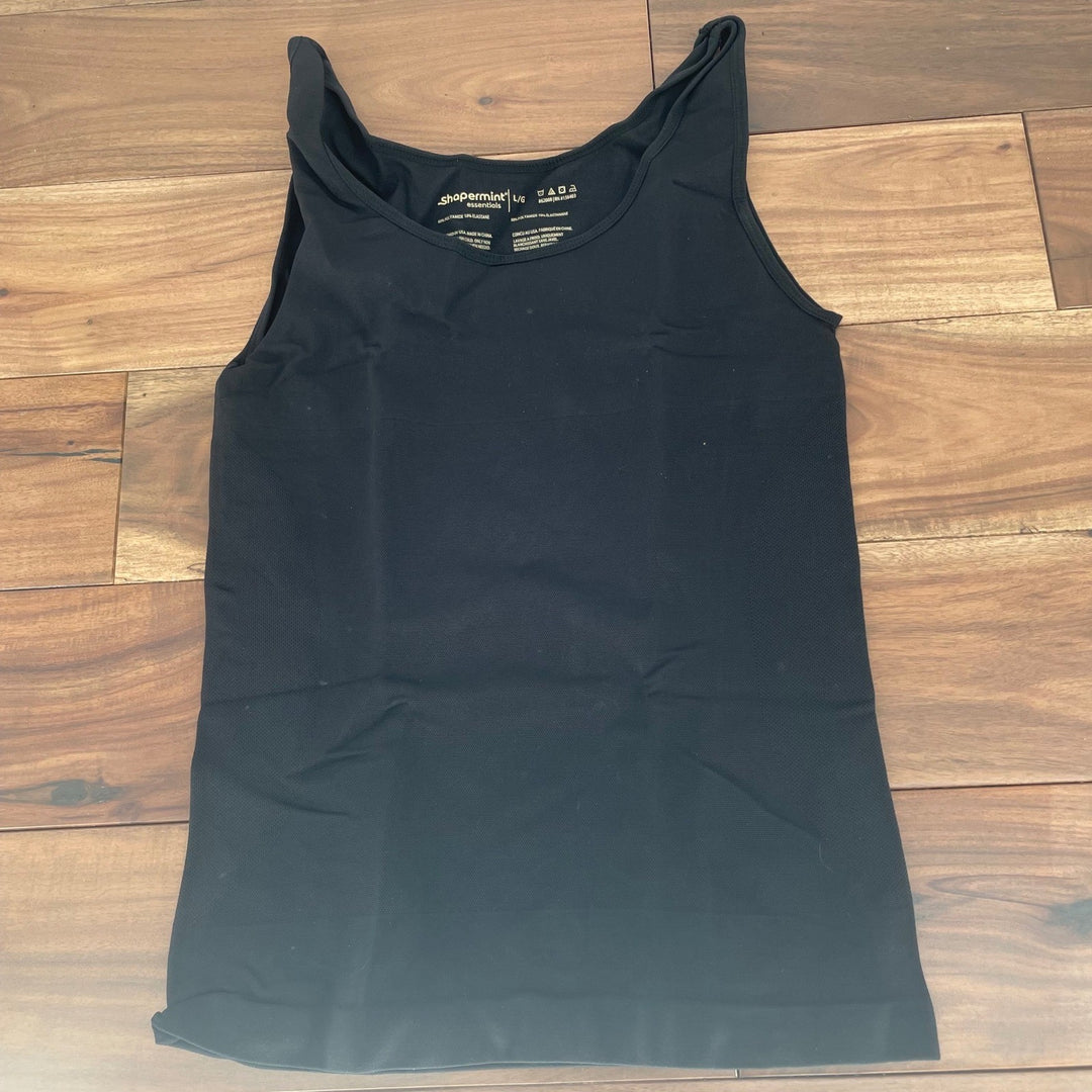 Shopermint Essentials All Day Every Day Tank Cami Black Smoothing Shaping L