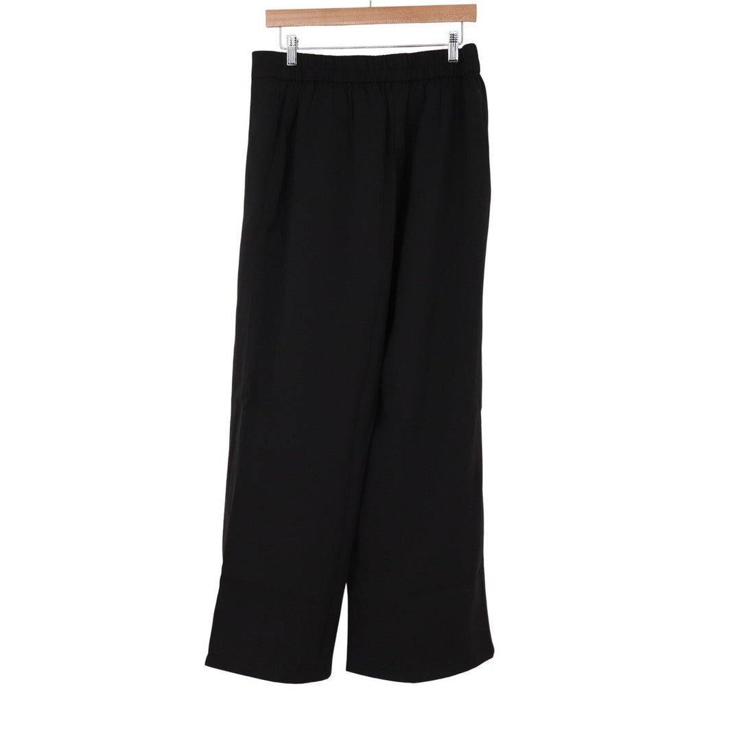 BTFBM Womens Black Wide Leg Trousers Elastic Back Dress Pants Size 12 NEW