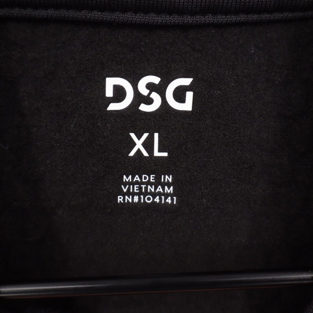 DSG Mens XL Black Quarter Zip Pullover Long Sleeve Active Performance Top