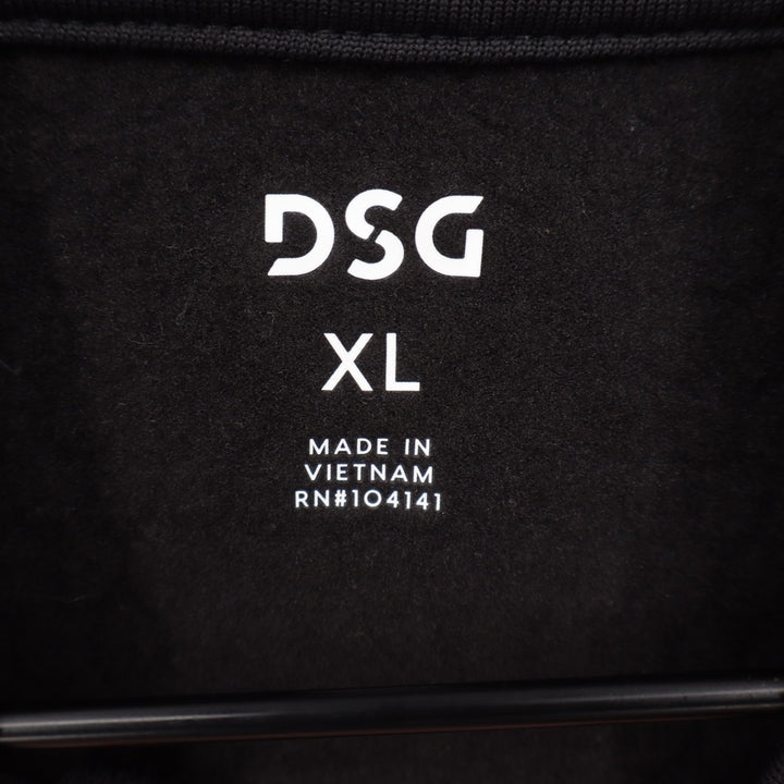 DSG Mens XL Black Quarter Zip Pullover Long Sleeve Active Performance Top