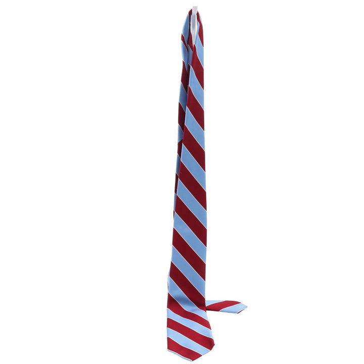 Brooks Brothers 346 Mens Silk Rep Stripe Tie Burgundy Light Blue Made in USA