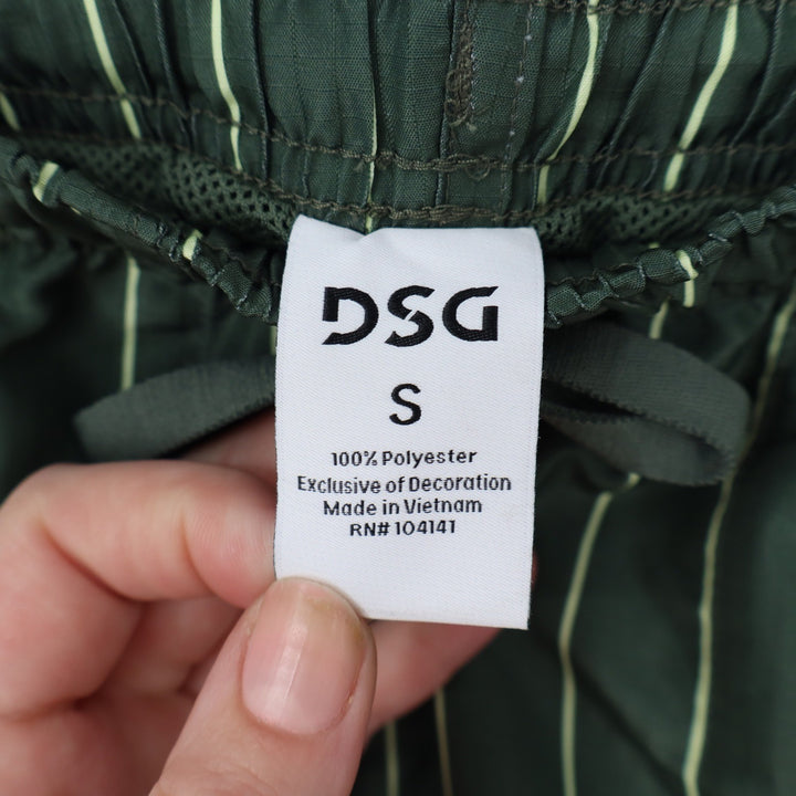 DSG Mens 6" Rec Short Pinstripe Muted Olive Green Water Repellent Small