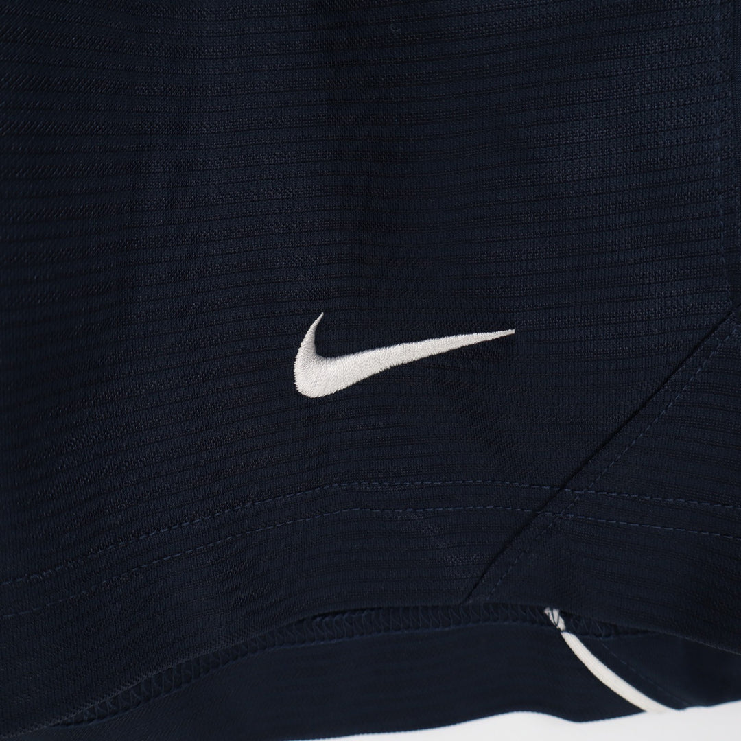 Nike Basketball Shorts Mens Medium Navy Blue Embroidered Swoosh Logo Athletic