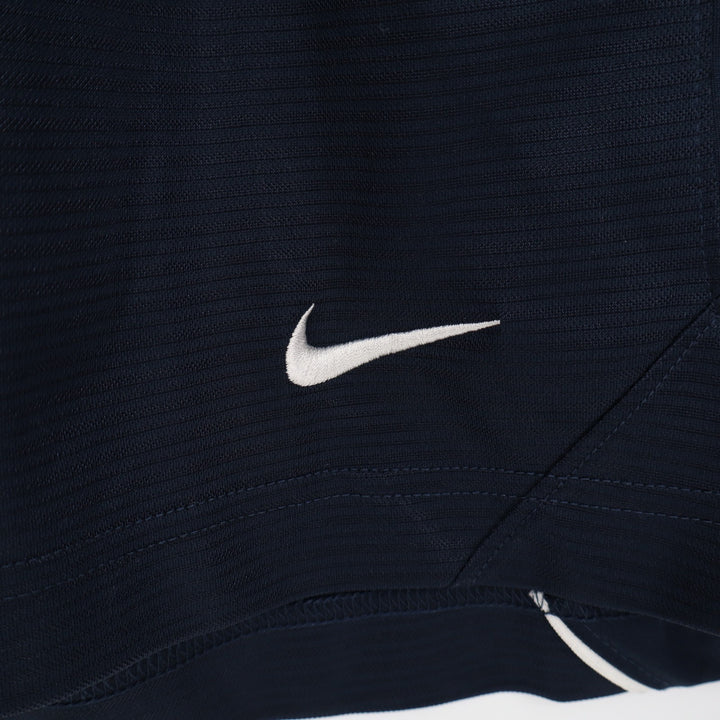 Nike Basketball Shorts Mens Medium Navy Blue Embroidered Swoosh Logo Athletic
