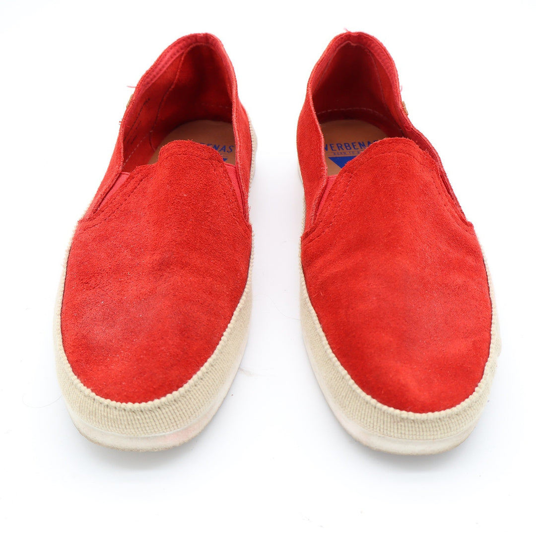 Verbenas Gaudi Red Suede Espadrille Slip On Sneaker Shoes Made in Spain Size 39