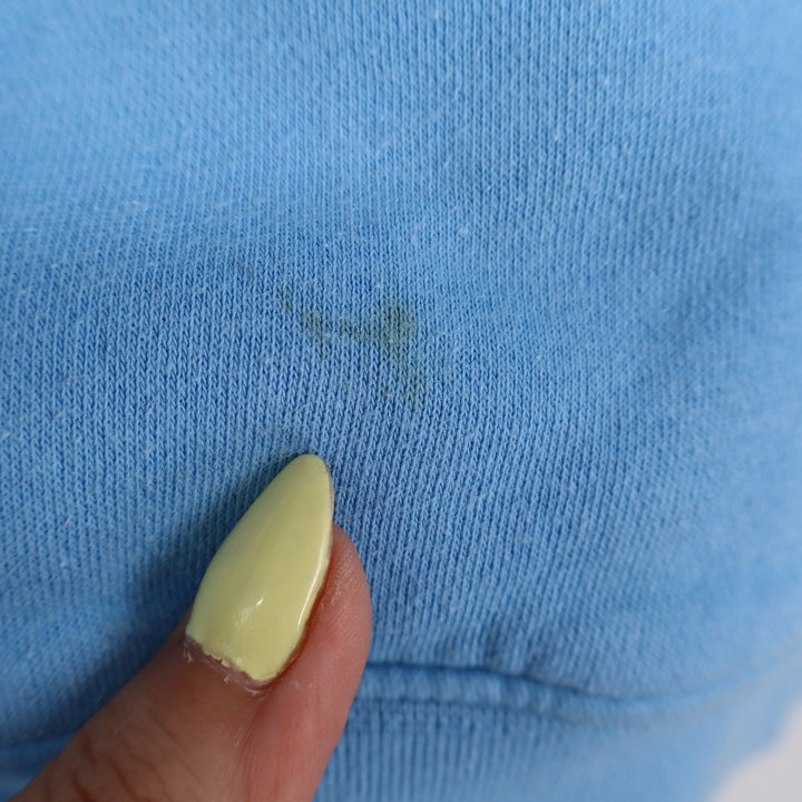Nike Mens Fleece Pullover Hoodie Light Blue Embroidered Logo Sweatshirt M