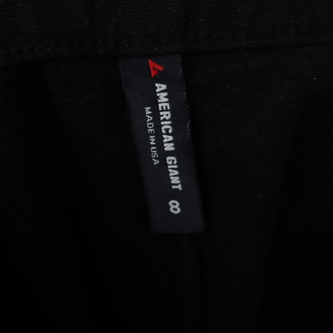 American Giant Ankle Pants Womens 8 Black Cotton Stretch Wide Leg Casual Outdoor