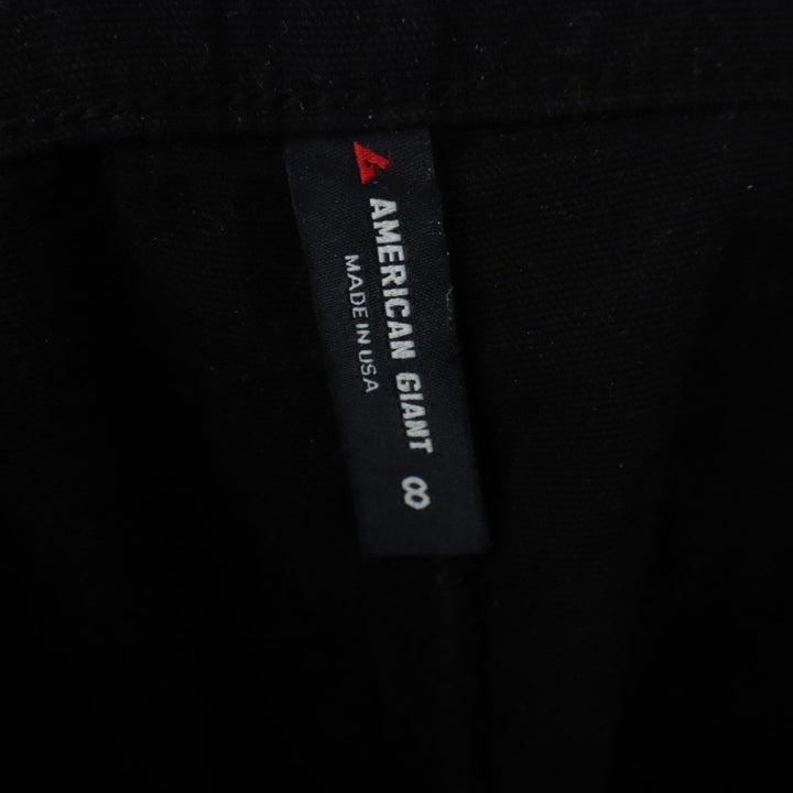 American Giant Ankle Pants Womens 8 Black Cotton Stretch Wide Leg Casual Outdoor