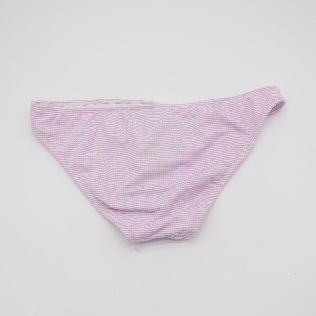 Xhilaration Purple White Seersucker Striped Bikini Bottom Swimsuit L