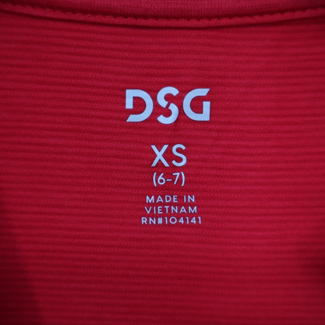 DSG Boys XS 6-7 Movement Tee Team Red Heather Moisture Wicking Shirt