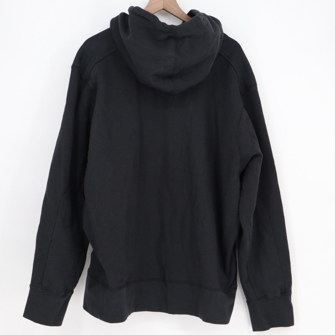 American Giant Classic Hoodie Mens 2XL Black Cotton Kangaroo Pocket Fleece Lined