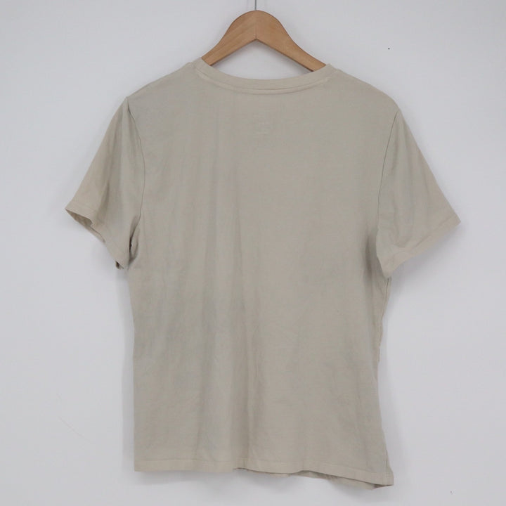 A New Day Womens Short Sleeve Crew Neck T-Shirt Beige Tan Cotton Blend Large