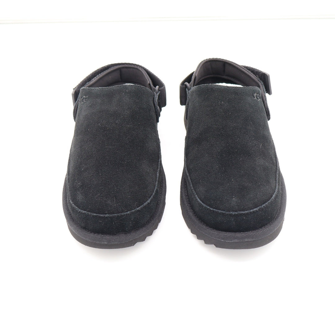 UGG Goldenstar Clog Black Suede Adjustable Strap Shoes Size 6