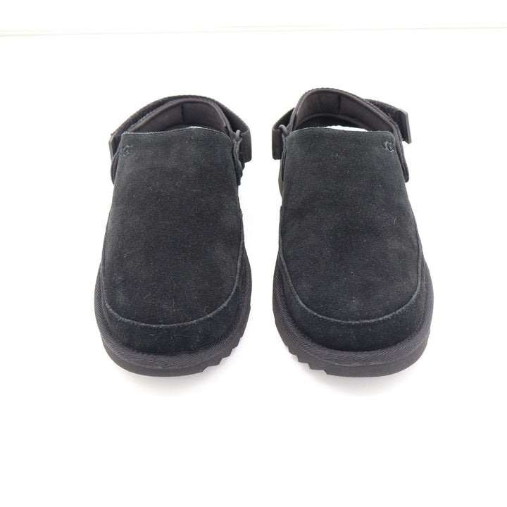UGG Goldenstar Clog Black Suede Adjustable Strap Shoes Size 6