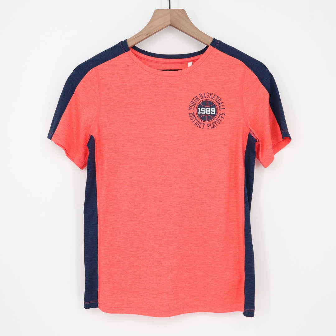 DSG Boys Pieced Graphic Movement Tee Cabana Coral Navy Blue Size L 14-16