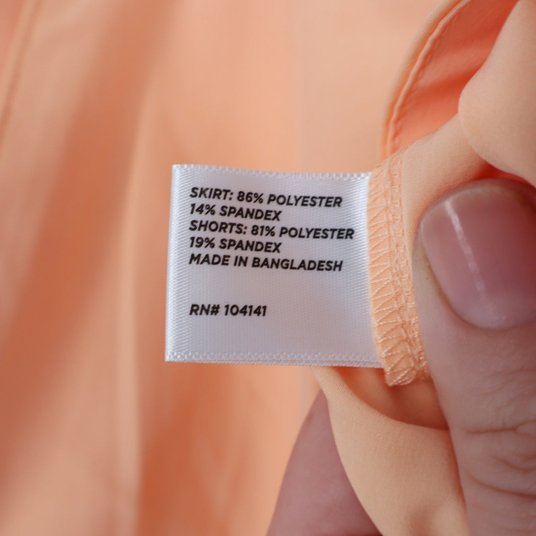 Walter Hagen Womens P11 16" Lightweight Core Skort Peach Fuzz Orange Small NEW