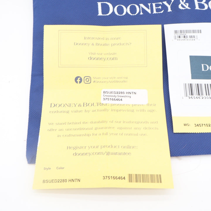 Dooney & Bourke Honey Suede Crossbody Drawstring Bucket Bag New