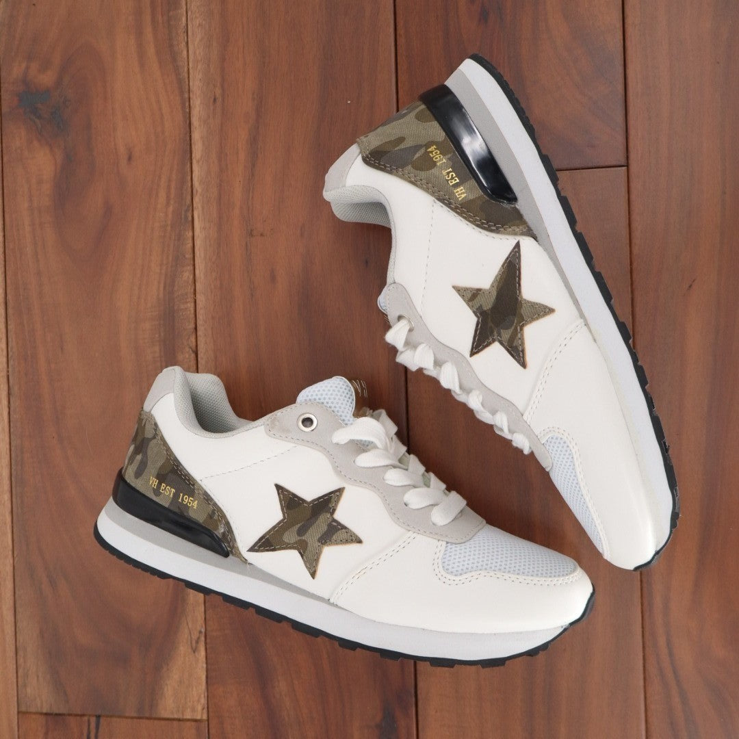 Vintage Havana Star Varda Sneakers Womens 6.5 White Camo Low Top Running Shoes