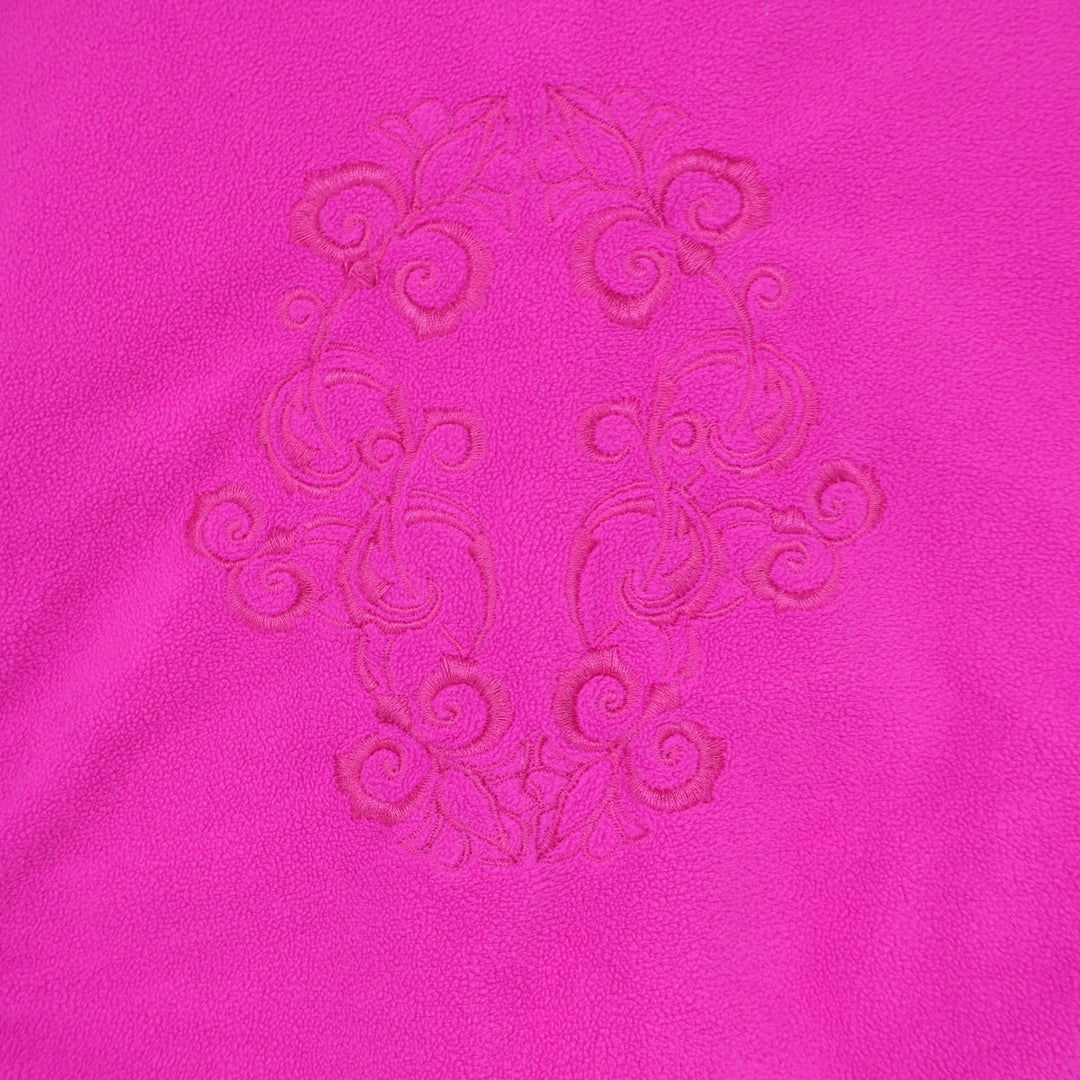 Hot Pink Fleece Mock Neck Ruched Pullover Top Size M