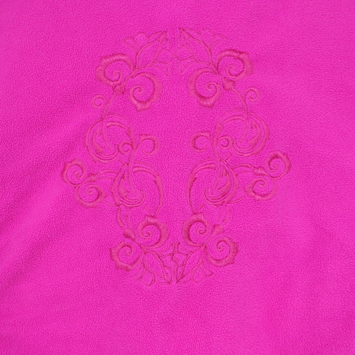 Hot Pink Fleece Mock Neck Ruched Pullover Top Size M
