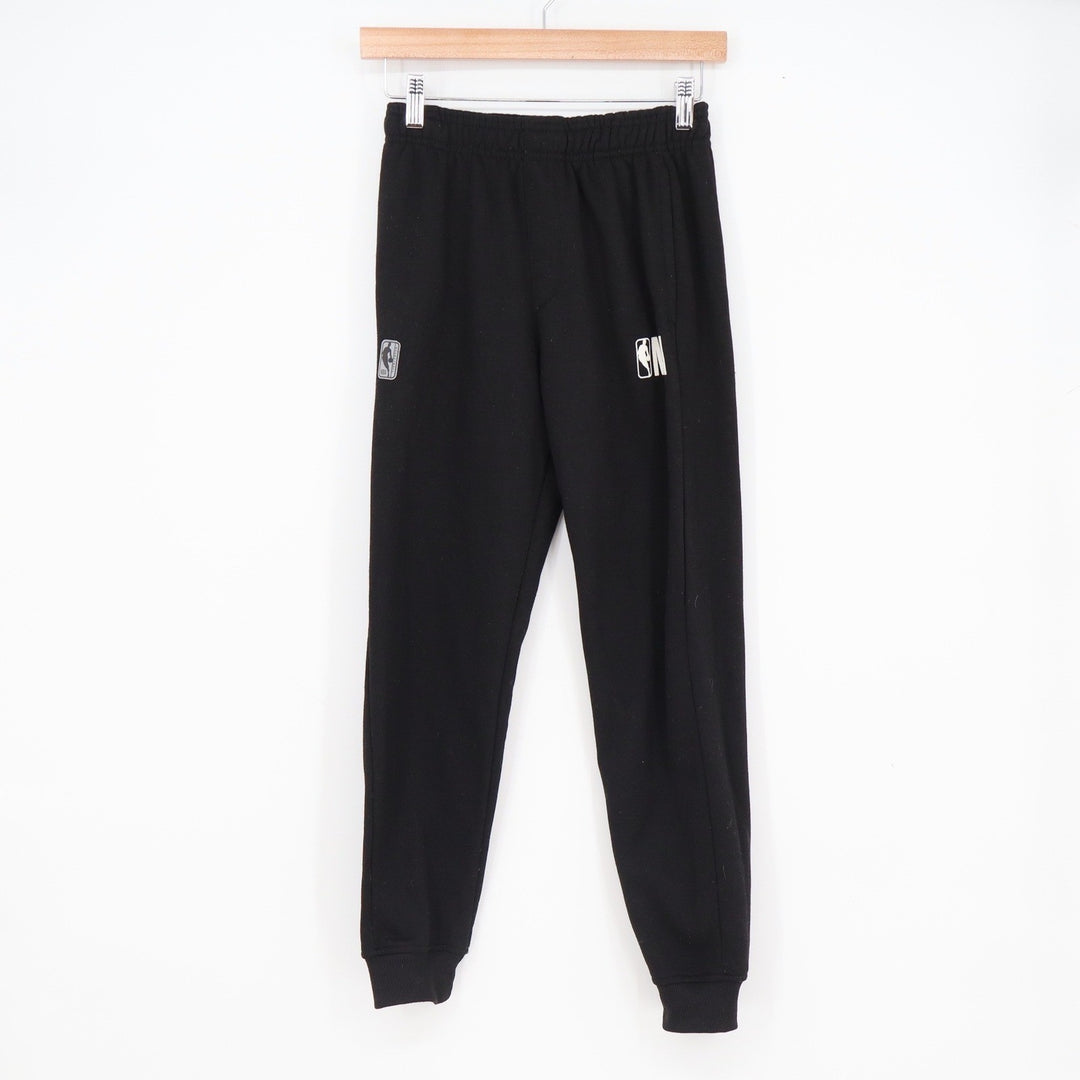 NBA Boys Black Jogger Sweatpants Youth Size 14-16 Basketball Fleece Pants Logo