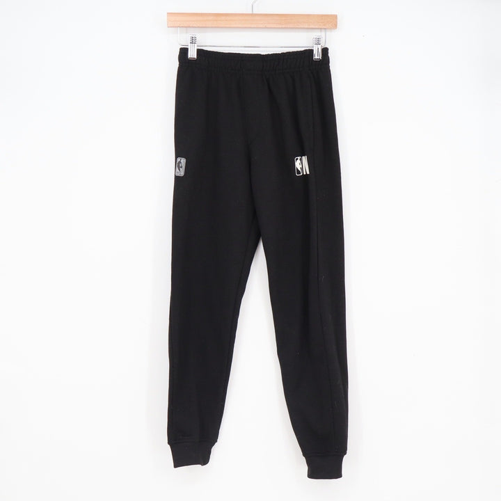 NBA Boys Black Jogger Sweatpants Youth Size 14-16 Basketball Fleece Pants Logo