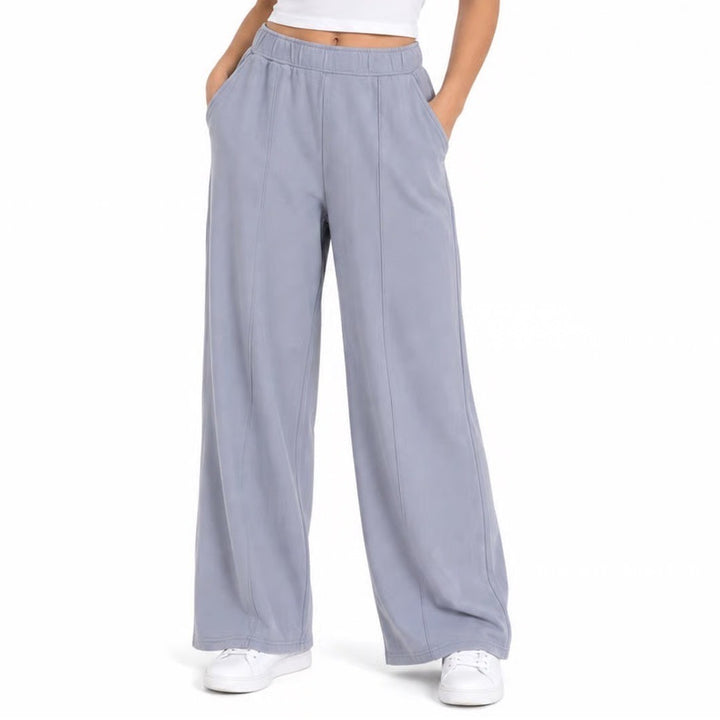 HM Move Blue Wide Leg Cotton Sweatpants Pintuck Pockets 1255286-1 Mens Medium