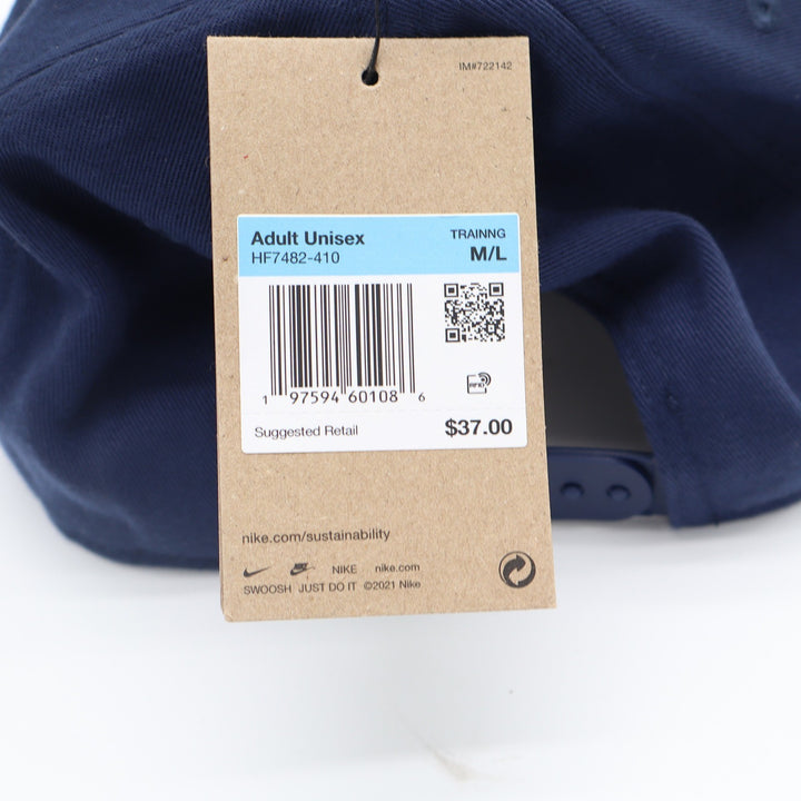 Nike Pro Cap Dri-FIT Snapback Hat Navy Blue White Rope-410 M/L NEW