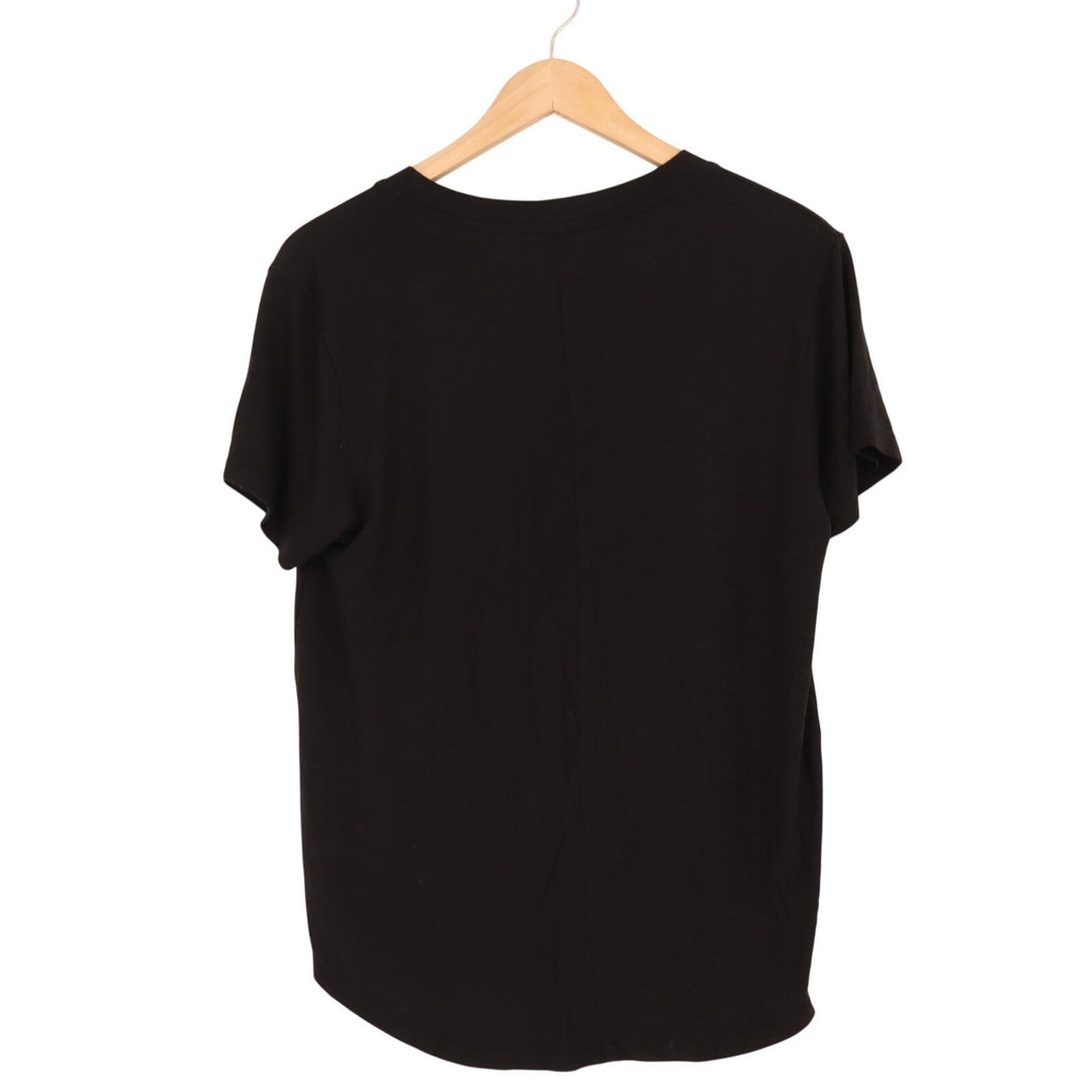 American Eagle Outfitters Soft & Sexy V Neck Tee Shirt Womens Small Black Modal