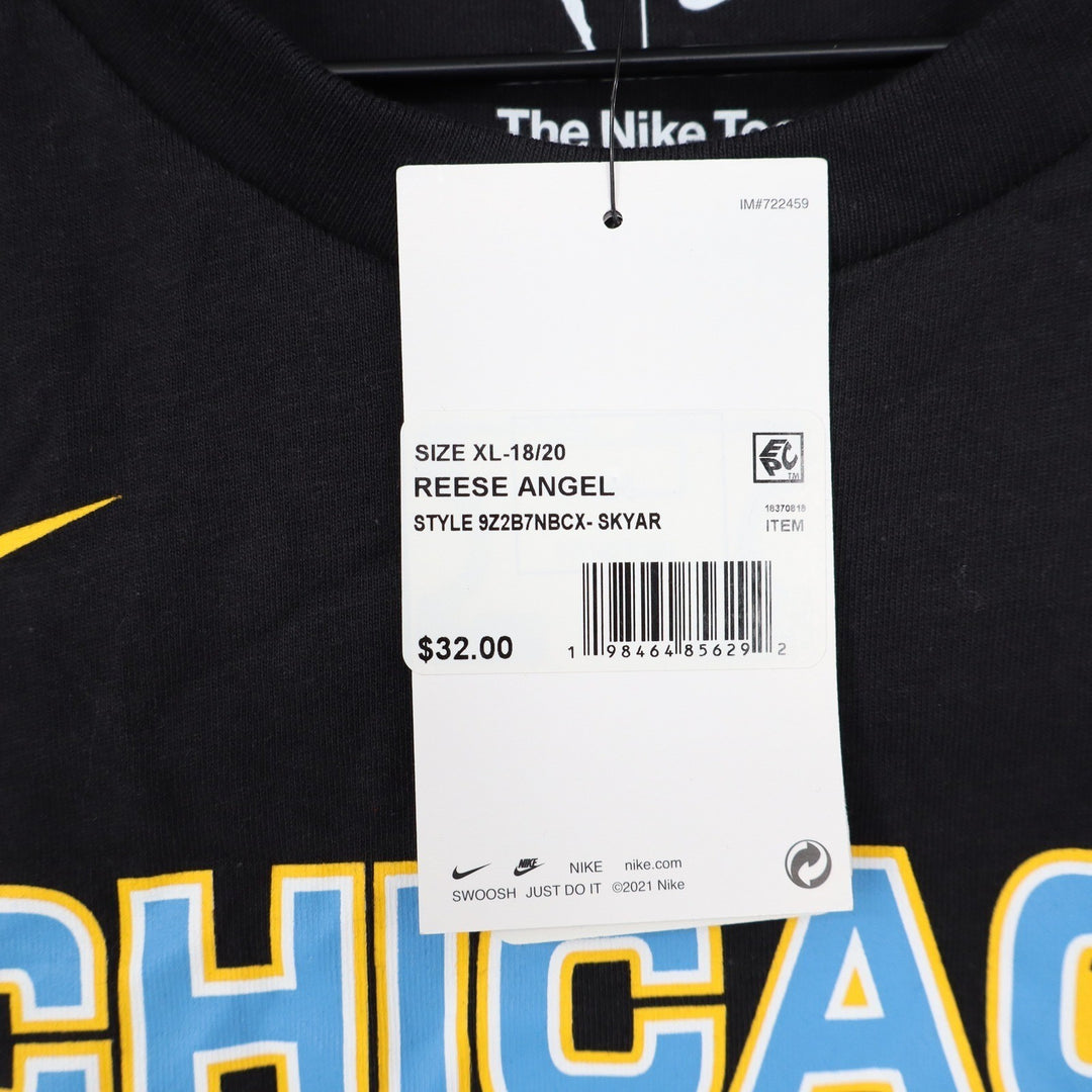 Nike Chicago Sky Angel Reese 5 Explorer Edition Black T-Shirt Youth XL 18/20 NWT