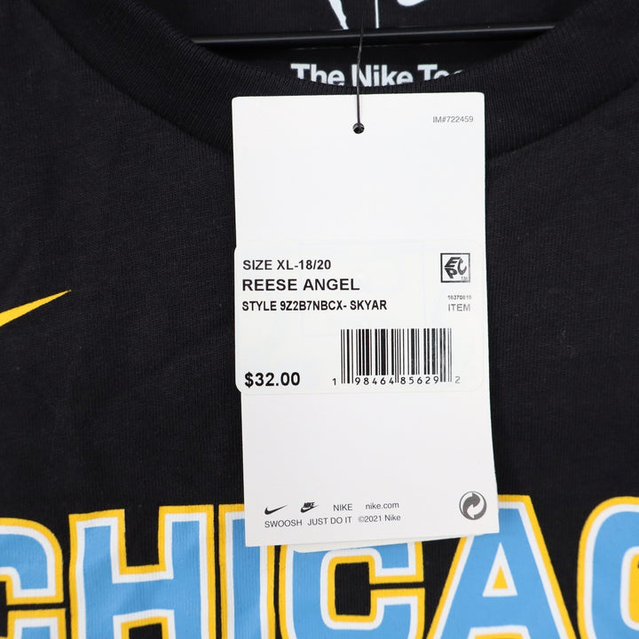 Nike Chicago Sky Angel Reese 5 Explorer Edition Black T-Shirt Youth XL 18/20 NWT