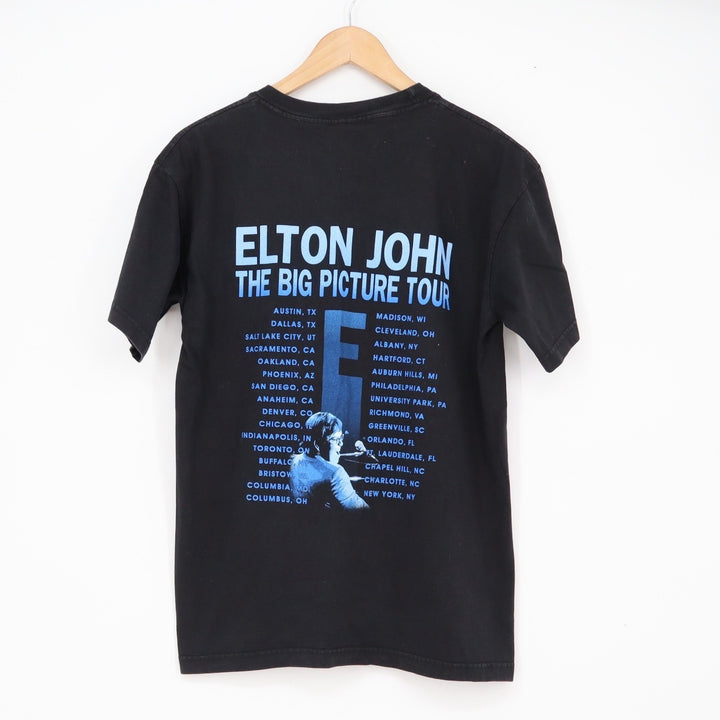 PolyGram T-Shirt Mens M Elton John The Big Picture Tour Black Graphic Excellent