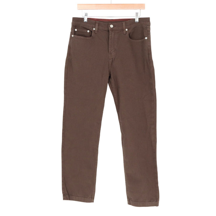 American Giant Roughneck Pants Men 32x30 Brown Cotton Stretch 5-Pockets Straight