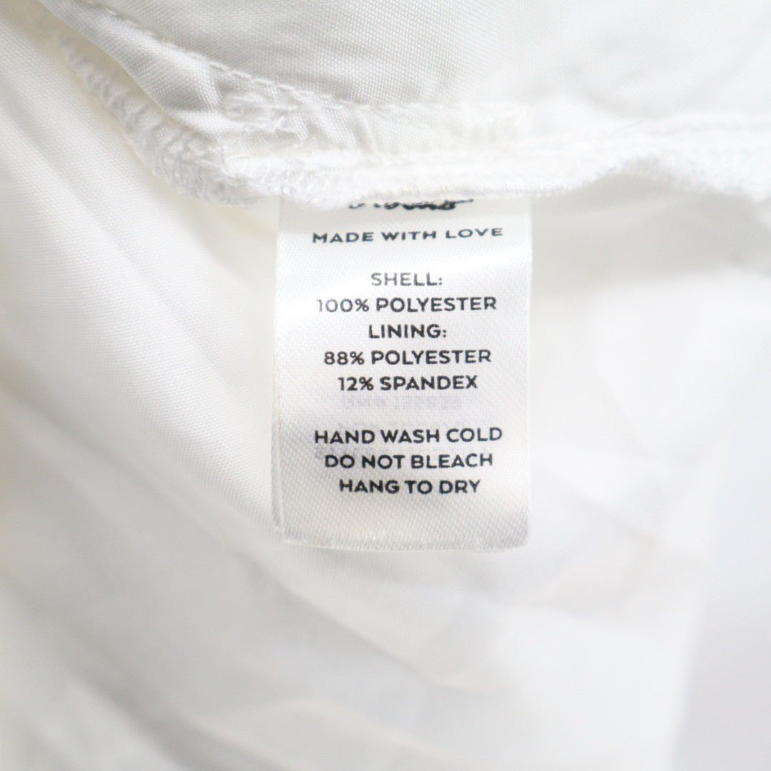 Lulus Loveliest Looks Midi Dress Womens Large White Floral Jacquard Tie-Strap
