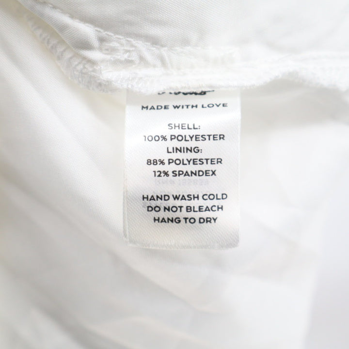 Lulus Loveliest Looks Midi Dress Womens Large White Floral Jacquard Tie-Strap