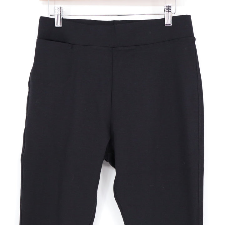 American Giant Ponte Slim Pants Womens 12 Black Stretch Mid Rise Skinny Leg