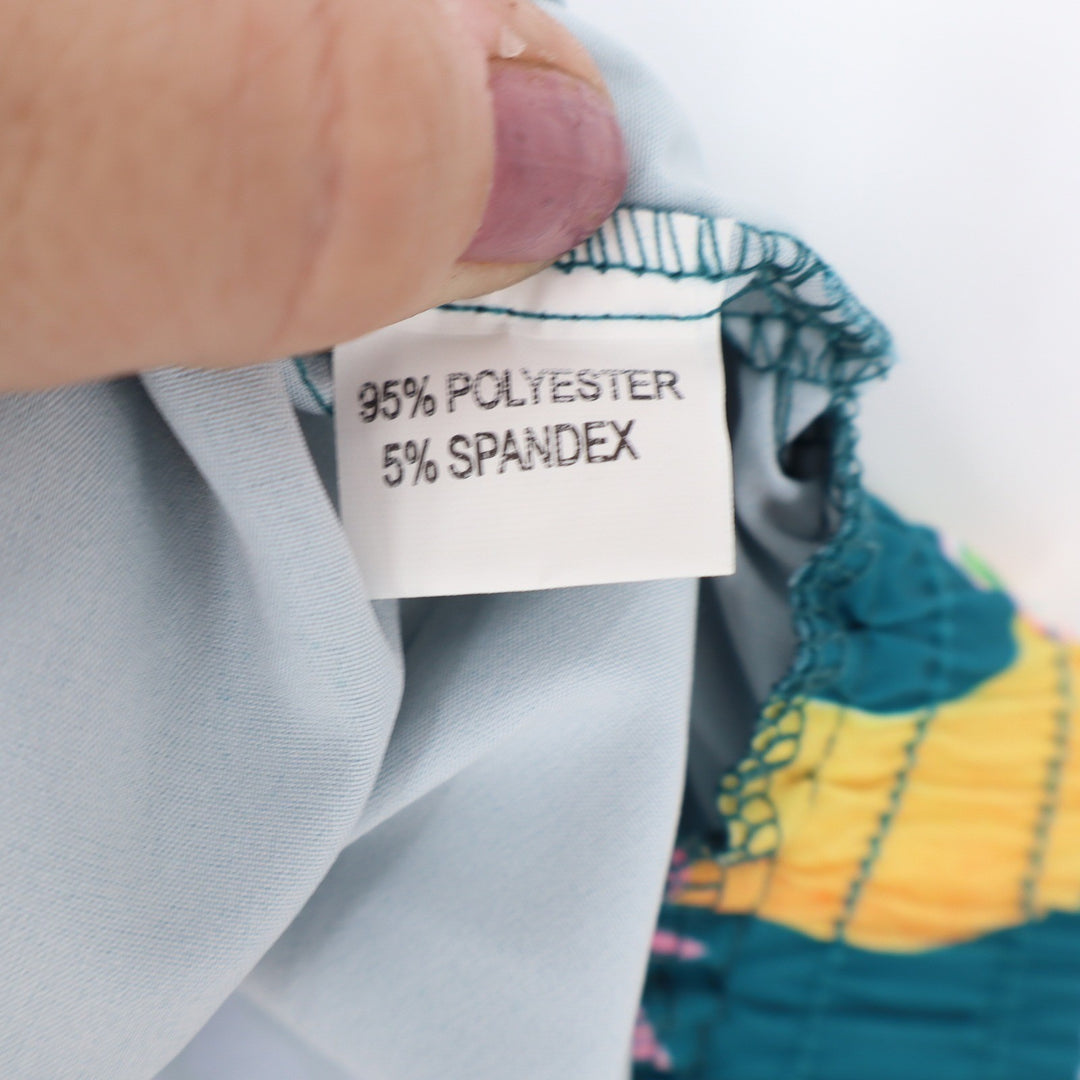 Teal Celestial Dragon Sphinx Print Matching Shirt and Shorts Set Medium