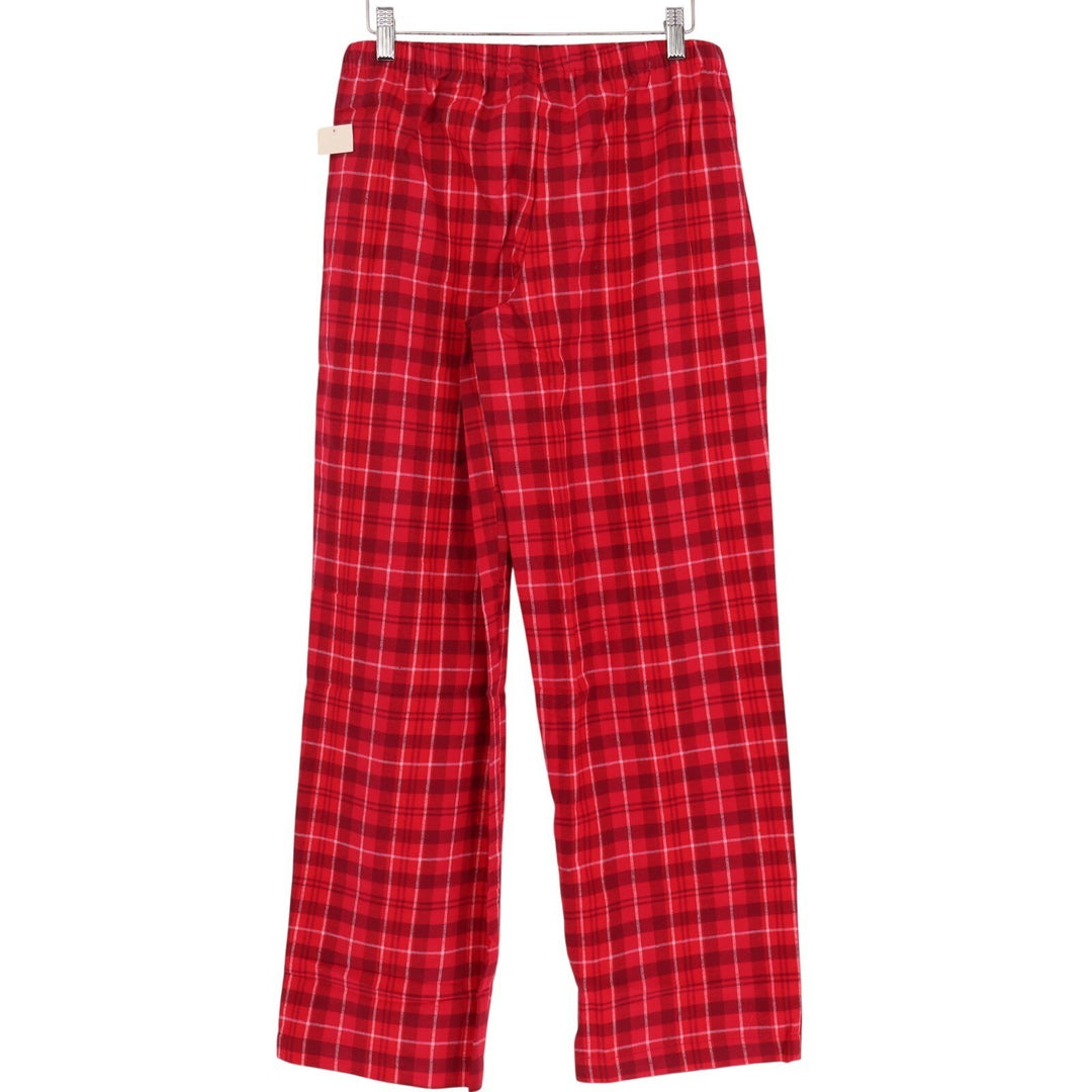 Charter Club Flannel 2-PC Pajamas Set Womens XS Red Plaid Cotton Lapel Collar