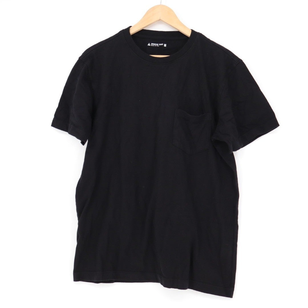 American Giant Black Cotton Pocket T Shirt Mens Size M Made in USA