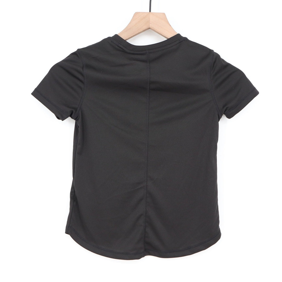 DSG Girls Movement Tee Pure Black Short Sleeve Athletic Shirt XS 6-7