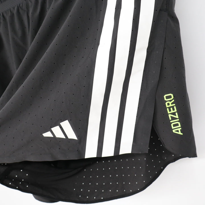 Adidas Adizero Split W Running Shorts Black White Womens XL 3 Inch Inseam