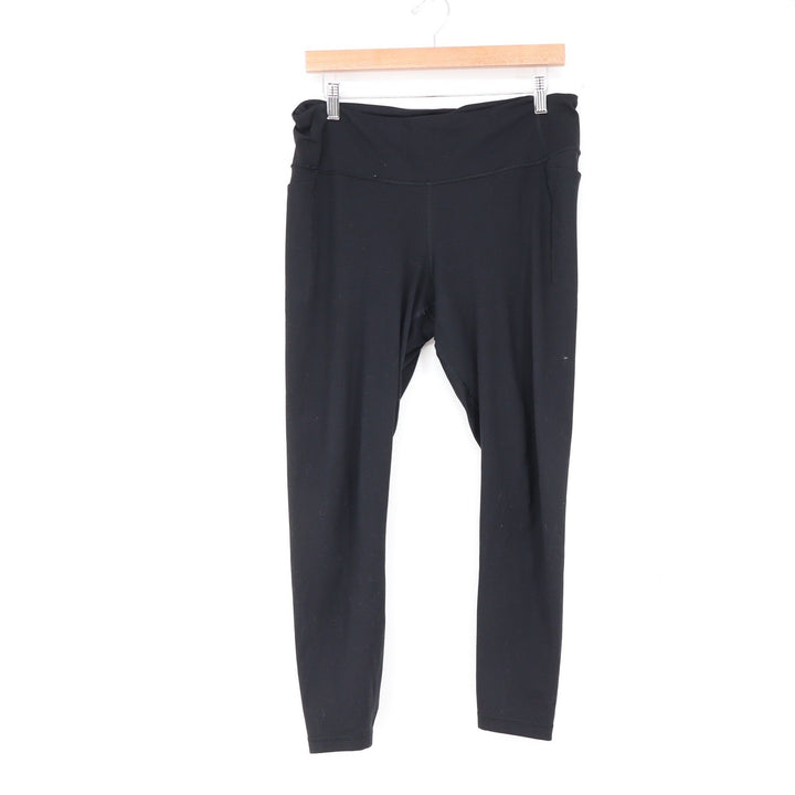 GapFit Womens Black Compression Moisture Wicking Activewear Leggings Large Reg