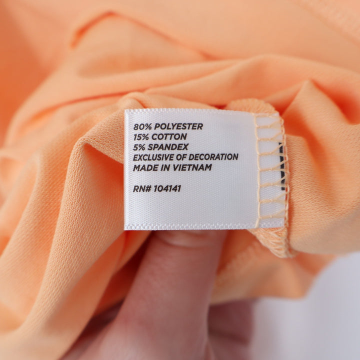 Walter Hagen P11 Sleeveless Johnny Golf Polo Peach Fuzz Orange Womens Medium