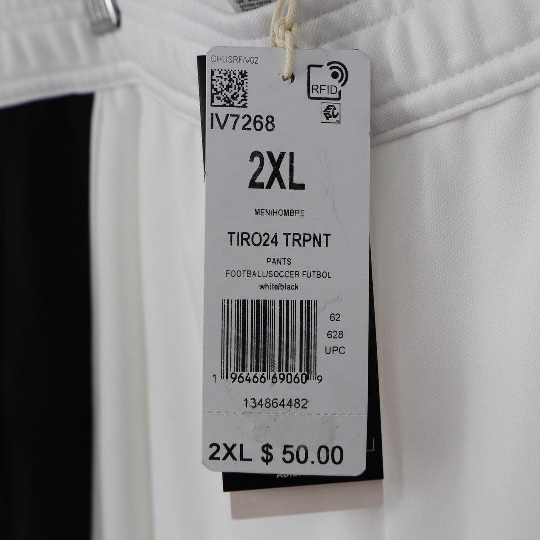 Adidas Men Tiro 24 Training Pants White Black Soccer Track Pants 2XL NEW