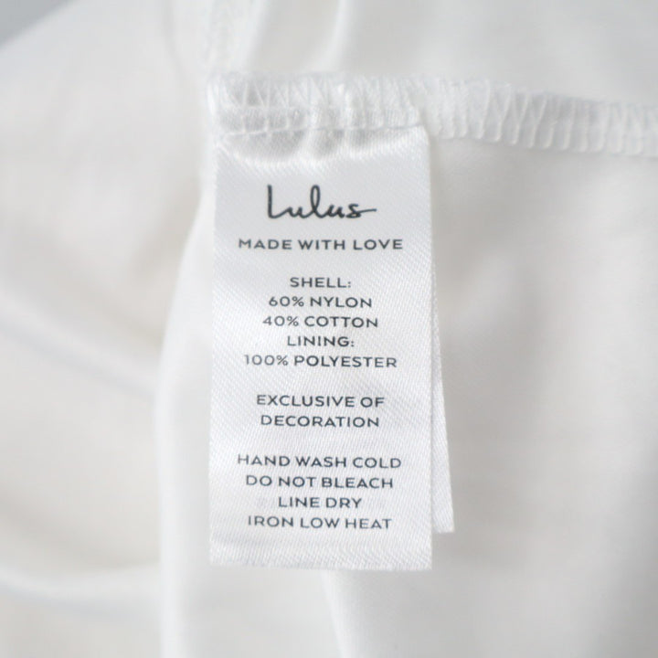 Lulus Imani Maxi Dress Womens Small White Lace Detail Bustier Mermaid Strapless