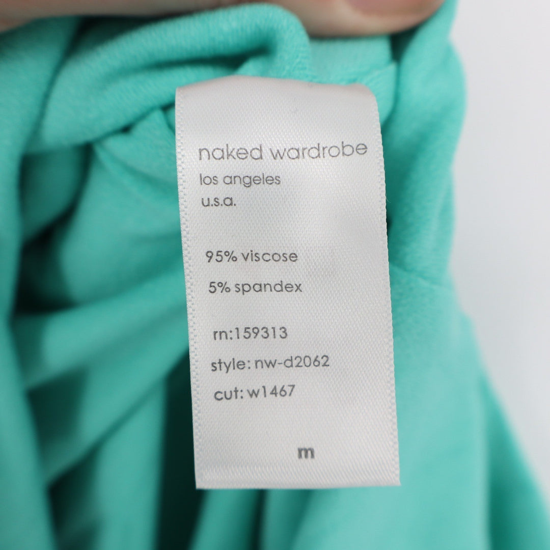 Naked Wardrobe Turquoise One Shoulder Cutout Mini Dress Size M